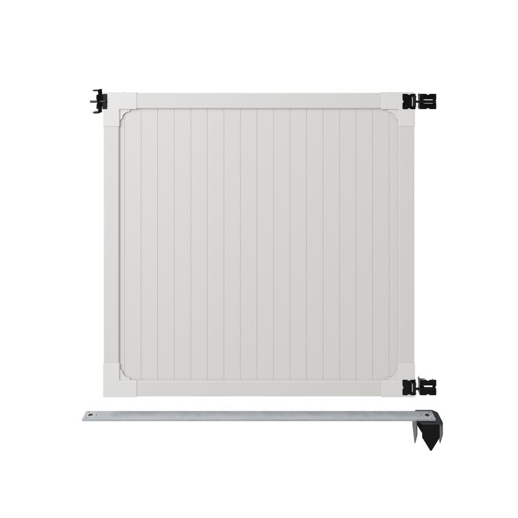 Vinyl Privacy Gate — 6×6 | Adjustable Width | Ships Fast